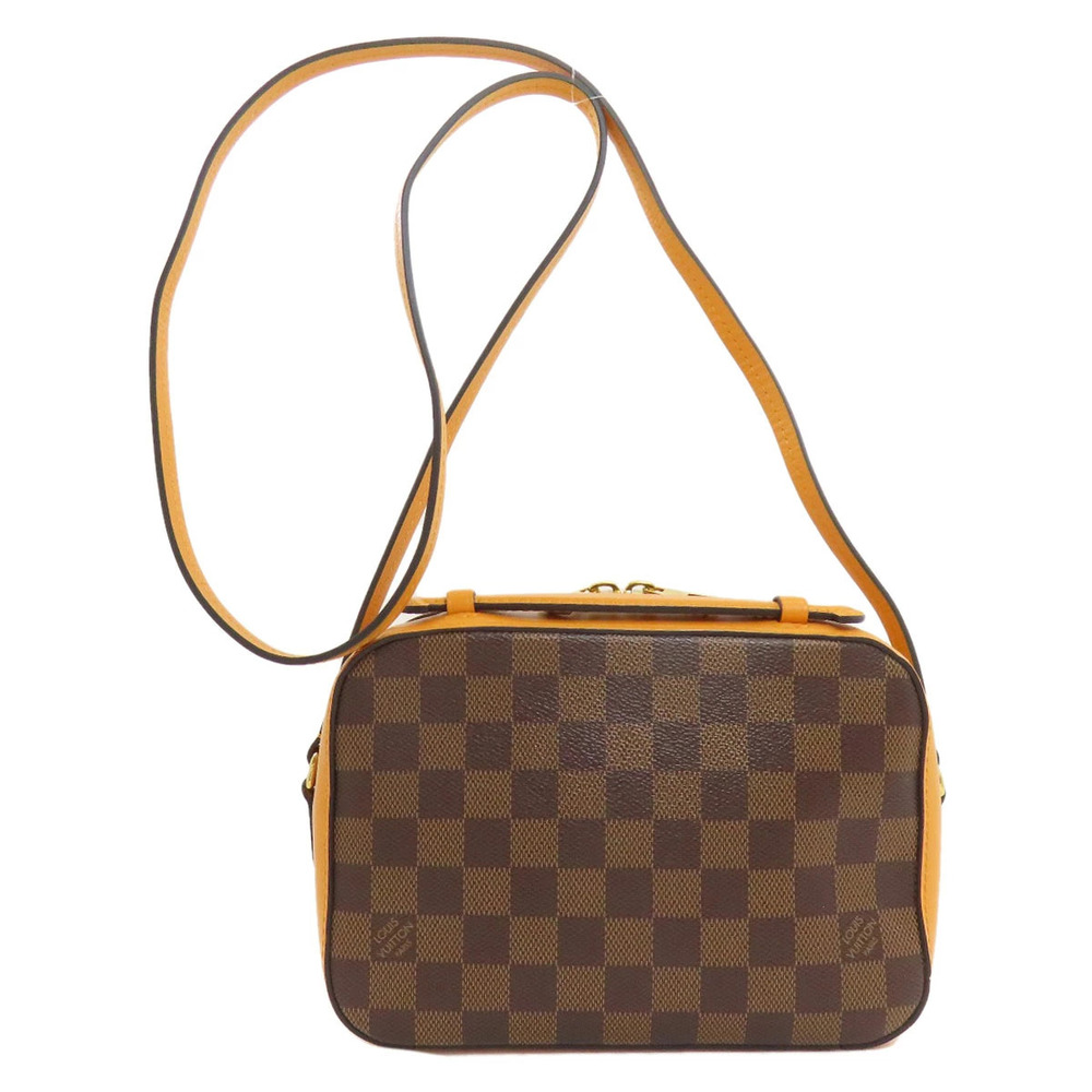 Louis Vuitton Damier Santa Shoulder Bag Canvas Monica